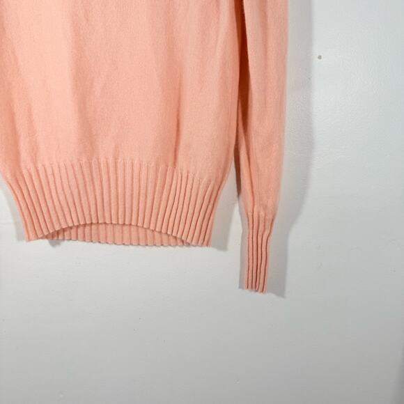 J. Crew 100% Cashmere Peach Pink Mock Neck Sweater Size XXS AD349 - Picture 2 of 10